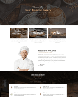 Bakery Shopify page template