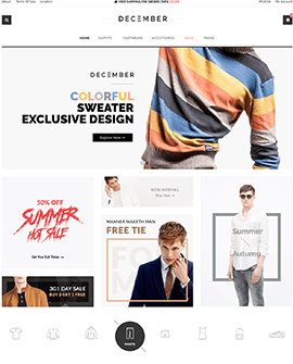 December - Clothing Fashion Shopify page template