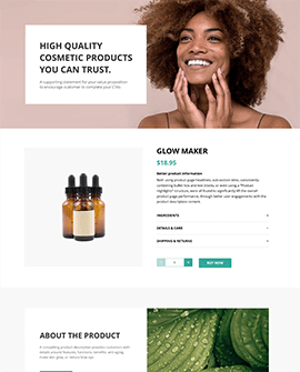 Health beauty Shopify blog page template