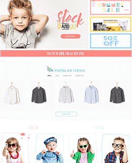 Kids Fashion Shopify page template
