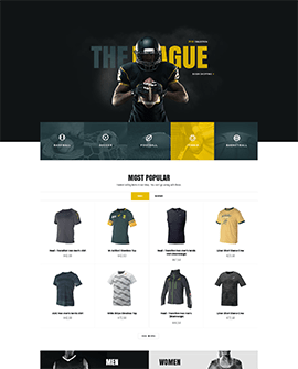 Sports Recreation Shopify page template