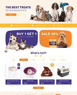 Pets Shopify page template